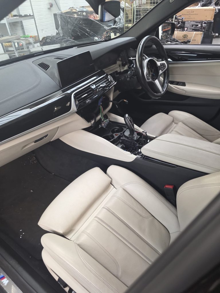 BMW centre console removed during ECU retrofit, Bimmer Retro UK Ashford